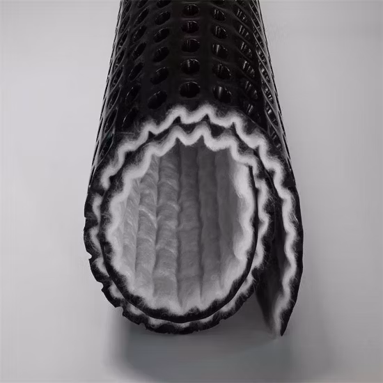 Tunnelbaumaterial HDPE-Verbund-Grübchen-Drainageplatte